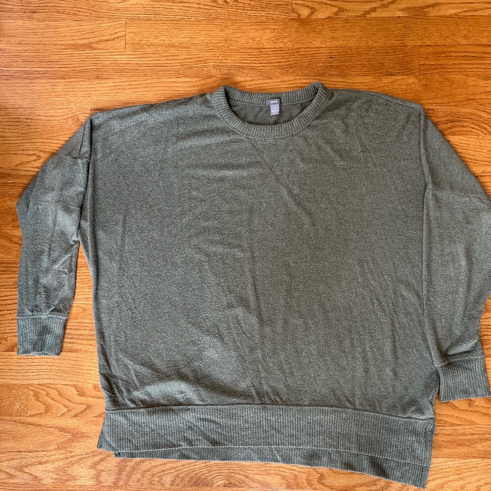 Sage green oversized light Aerie sweater